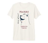 Perro japonés Kanji Hachiko Shiba Inu Camiseta Premium