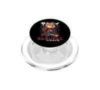 Perro japonés Samurai Guerrero Ukiyo Shiba Inu Sensei Samurai PopSockets PopGrip para MagSafe