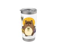 Perro japonés Tanuki Yokai mapache afortunado tradicional Japón Vaso térmico de acero inoxidable de doble pared