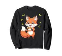 Perro Kawaii Red Fox Forest Comiendo alegremente Sudadera