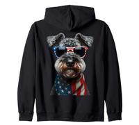 Perro Kerry Blue Terrier 4 de julio Día de la Independencia Americana Sudadera con Capucha