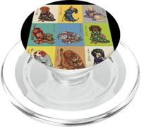 Perro Kimono japonés Vintage Ukiyo-e Dachshund PopSockets PopGrip para MagSafe