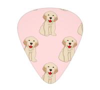 Perro labrador golden retriever,12 púas de guitarra, 3 grosores diferentes para guitarra acústica, bajo y ukelele