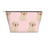 Perro Labrador Golden Retriever, Bolsa de artículos de tocador Bolsa de Maquillaje Bolsa de cosméticos Bolsa de artículos de tocador de Viaje portátil