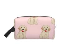 Perro Labrador Golden Retriever, Bolsa de Maquillaje Bolsa de cosméticos Bolsa de artículos de tocador de Viaje portátil Organizador de Bolsa de Maquillaje