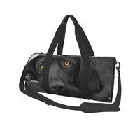 Perro Labrador Labrador Negro Cachorro Perro Lindo, Bolsa de Viaje de Gran Capacidad, Bolso Redondo, Bolsa de Viaje Deportiva, Bolsa de Mano, Bolsa de Fitness