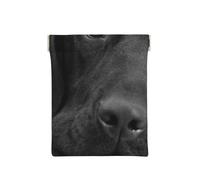 Perro Labrador Negro, Squeeze Top Wallet Bolsa de Almacenamiento para Mujer Monedero pequeño Bolsa de Cambio