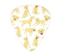 Perro Labrador Retriever,12 púas de guitarra, 3 grosores diferentes para guitarra acústica, bajo y ukelele