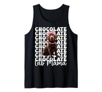 Perro Labrador Retriever Chocolate Lab Mama Mom Camiseta sin Mangas