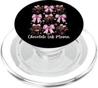 Perro Labrador Retriever Chocolate Lab Mama Mom PopSockets PopGrip para MagSafe