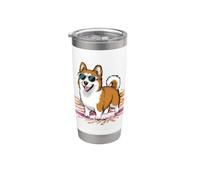 Perro Laponia finlandés Vaso térmico de acero inoxidable de doble pared