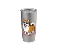 Perro Laponia finlandés Vaso térmico de acero inoxidable de doble pared