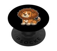 Perro Leo Zodiac Mighty Lion Mane PopSockets PopGrip Adhesivo