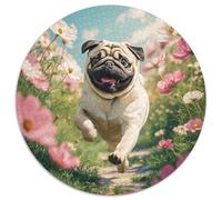 Perro Lindo 1000 Pezz Puzzle Rotondo GiocoDivertimento Familiare Puzzle Puzzle Classico Educativo Giocattolo Regalo Adulti 1000pcs (67.5x67.5cm)