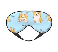 Perro Lindo Corgi Kawaii, Cubreojos completos Antifaz bloqueador de luz Antifaz para dormir Antifaz suave con los ojos vendados Noche