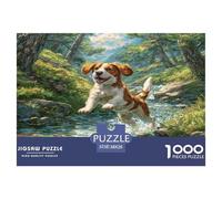 Perro Lindo Puzzle 1000 Pièces Pour Adultes Et Enfants À Partir De 12 ANS Jeu De Patience Et De Réflexion Cachorro Divertissement Créatif Cadeau Classiques Décoration De La Maison 38x26cm/1000pcs