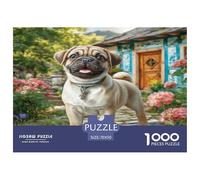 Perro Lindo Puzzle 1000 Pièces Pour Adultes Et Enfants À Partir De 12 ANS Jeux De Défi Jouets ÉduGatoifs De Qualité Supérieure Décoration De La Maison 70x50cm/1000pcs