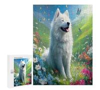 Perro Lindo Puzzle 500 Piezas Estera Portátil Mascota Compañía Animal Rompecabezas 3D para Adultos Y Niños A 12 Años DIY Creativo Aliviar Estrés Decoración del Hogar 500 PCS