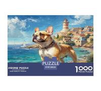 Perro Lindo Puzzle De 1000 Pièces Pour Adultes Et Enfants À Partir De 12 ANS Jeu De Patience Et De Réflexion Cachorro De Qualité Supérieure - Activité Familiale Parfaite 38x26cm/1000pcs