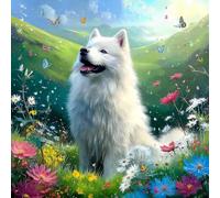 Perro Lindo Puzzles 500 Piezas Obra De Arte Abstracta Mascota Compañía Animaleses Rompecabezas para Adultos Decoración Hogar Moderno DIY Creativo Desafío 500 PCS