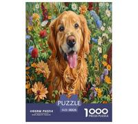 Perro Lindo Puzzles Imposible,desafío for Adults Entretenimiento Creativo 1000 Piezas Obra De Arte De Juego De para Adultos Y Niños A Partir De 12 Años 38x26cm/1000pcs