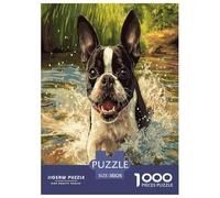 Perro Lindo Puzzles Imposible,desafío for Adults Juego EduGatoivo 1000 Piezas Obra De Arte De Juego De para Adultos Y Niños A Partir De 12 Años 38x26cm/1000pcs