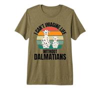Perro Lindo Retro I Can't Imagine Life Without Dálmatas Camiseta Premium