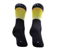 PERRO LOCO CLOTHES Calcetines de Ciclismo Edición Limitada. Hechos en España. Calcetines para Bici. (Widow 34 36 Negro Amarillo)