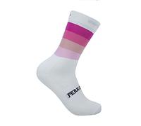PERRO LOCO CLOTHES Calcetines de Ciclismo Edición Limitada. Hechos en España. Calcetines para Bici. (Widow 37 39 Blanco Rosa)