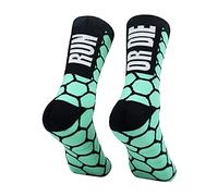 PERRO LOCO CLOTHES Calcetines RUN OR DIE para correr para hombre y mujer. (RUN 40 42 Azul)