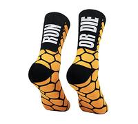 PERRO LOCO CLOTHES Calcetines RUN OR DIE para correr para hombre y mujer. (RUN 43 45 Naranja)