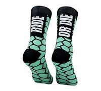 PERRO LOCO CLOTHES Ride Or Die - Calcetines de ciclismo Originales. (RIDE 46 48 Azul)