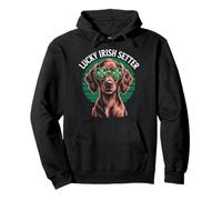 Perro Lucky Irish Setter Patrick's Day Sudadera con Capucha