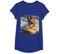 Perro Malinois - Malinois Camiseta, Niñas, Azul Real, S