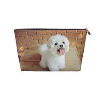 Perro Maltés, Bolsa de artículos de tocador Bolsa de Maquillaje Bolsa de cosméticos Bolsa de artículos de tocador de Viaje portátil