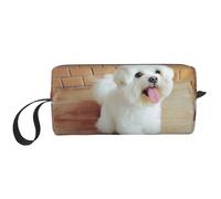 Perro Maltés, Bolsa de Maquillaje Bolsa de cosméticos Bolsa de artículos de tocador de Viaje portátil Bolsa de Maquillaje
