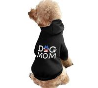 Perro mamá Bandera de Estados Unidos cálido Perro Sudadera con Capucha Lindo Disfraz de Perro Sudadera acogedora Ropa para Mascotas XS