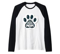 Perro, mamá, lindo día de la madre, corazón, mamá, mamá, dueña de mascotas Camiseta Manga Raglan
