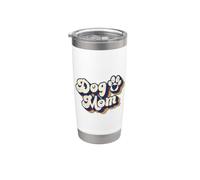 Perro Mamá Vintage Perro Amante De Las Mascotas Mujeres Niñas Perro Mam Vaso térmico de acero inoxidable de doble pared
