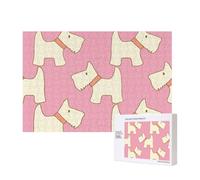 Perro Mascota de Dibujos Animados Scottish Terrier,Rompecabezas de Madera de 300 Piezas, Juego Familiar, Rompecabezas para Adultos, Adolescentes, decoración del hogar