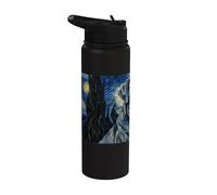 Perro Mastín Napolitano Van Gogh Noche Estrellada Stainless Steel Insulated Water Bottle