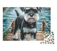 Perro Miniatura Puzzle de 1000 Piezas Juego de Puzzle 1000 Piezas Puente de Madera para Adultos Relajación Decoración Regalo 70x50cm/1000pcs