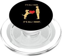 Perro Minimalista Que Ofrece Arte simbólico de Enlace de Mascotas con corazón PopSockets PopGrip para MagSafe