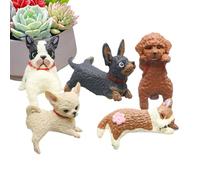 Perro Monitor De Computadora - 4cm 5 Piezas Decoración De Tablero | Figura De Tablero De Vehículo Para Amantes De Los Perros, Coleccionistas, Jugadores, Conductores, Oficina En Casa, Dormitorios, Cami