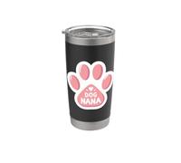 Perro Nana Abuela Paw Owner Lover Vaso térmico de acero inoxidable de doble pared