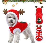 Perro Navidad Disfraz, Disfraz de Mascota Navideña, Traje de Perro Santa, Disfrazs Perros Gato de Navidad, Traje Navidads Perros Pequeño, Disfras para Fiesta de Navidads de Mascotas (M)