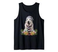 Perro Navidad Tema Gran Pirineo Camiseta sin Mangas