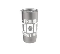 Perro orgulloso Hermano Paw Pet Lover Vaso térmico de acero inoxidable de doble pared