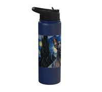 Perro orquídea inca peruana Van Gogh Noche estrellada Stainless Steel Insulated Water Bottle