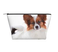 Perro Papillon Esponjoso, Bolsa de artículos de tocador Bolsa de Maquillaje Bolsa de cosméticos Bolsa de artículos de tocador de Viaje portátil